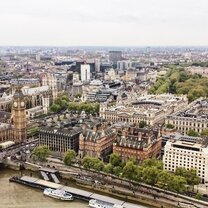 A perfect view of London from the famous London Eye!